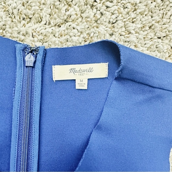 Madewell Silhouette Ponte Sleeveless Mini Dress M Cobalt Blue - Picture 11 of 12